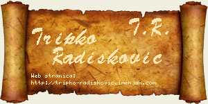Tripko Radišković vizit kartica